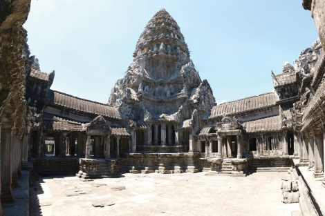 Panorama of the Upper Gallery at Angkor Wat