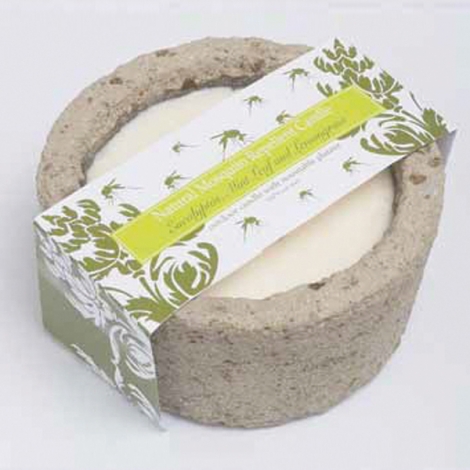 Get rid of those pesky mosquitoes with a natural repellent candle made of soy wax. And when the candle’s burned down, you can reuse the concrete holder as a decorative container. Mosquito repellent candle ($70). Mariani Gardens, 45 Bedford Road, Armonk. (914) 273-3083, marianigardens.com.