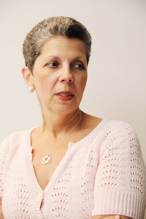 The editor wears one of Tiffany’s new necklaces of interlocking circles.