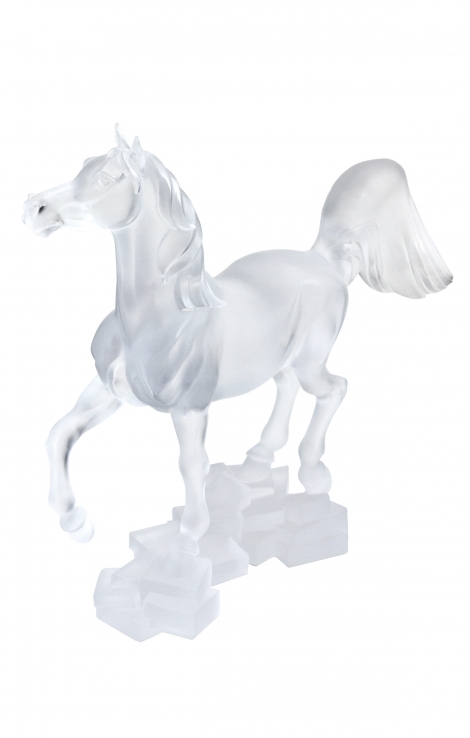 The Lalique Ourasi Horse, a limited-edition work, is part of the spring 2013 Byzance collection, in stores beginning in January. Photograph courtesy Lalique.