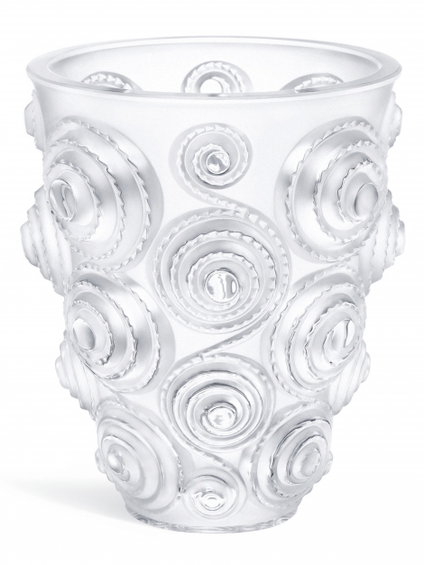 The Spiral vase XXL is part of a numbered edition from Lalique’s Byzance collection, which debuts in January. Photograph courtesy Lalique.