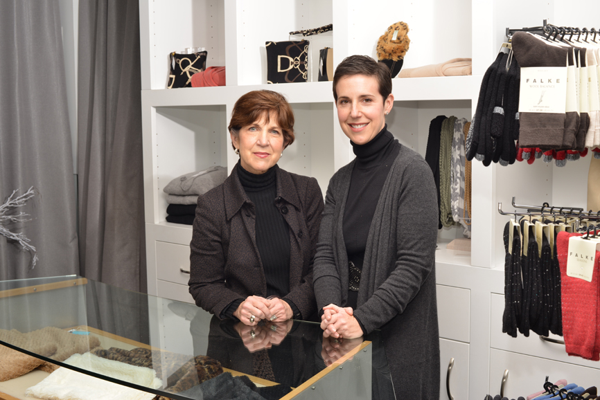 The mother-daughter duo in Soleil Toile, Westport. Photograph by Bob Rozycki.