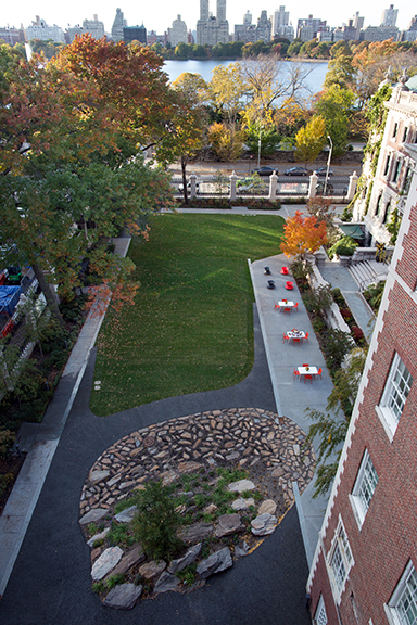 The picturesque garden of Cooper Hewitt, Smithsonian National Design Museum in Manhattan will be the home of the winning entry in the museum’s inaugural Student Design Challenge, a competition for high-school students. Photograph courtesy of Cooper Hewitt, Smithsonian Design Museum.