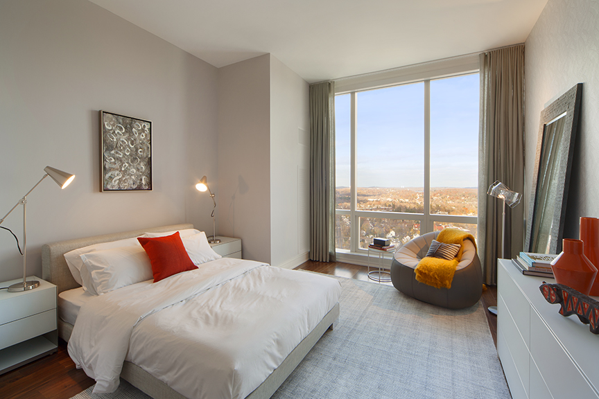The sleek interiors of The Residences at The Ritz-Carlton Westchester II. Photographs courtesy The Residences at The Ritz-Carlton Westchester II