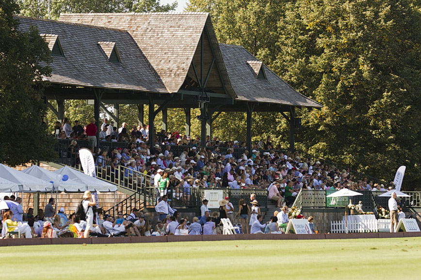 Grandstand. Photograph by Katerina Morgan. Photograph courtesy Greenwich Polo Club.