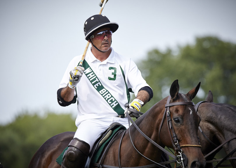 Mariano Aguerre leading the charge for Team White Birch. Photograph by ChiChi Ubina. Photograph courtesy Greenwich Polo Club.