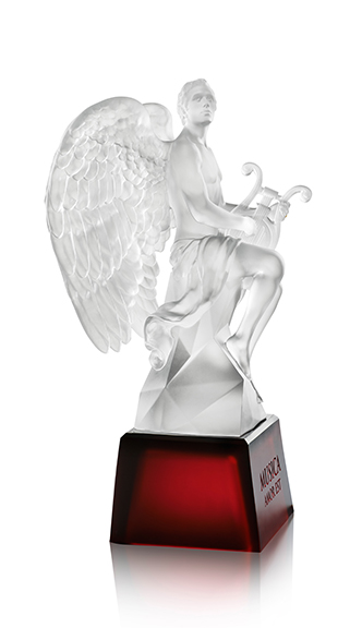 The Elton John Music Is Love For Lalique Angel Cire Perdue sculpture. Photograph courtesy Lalique.