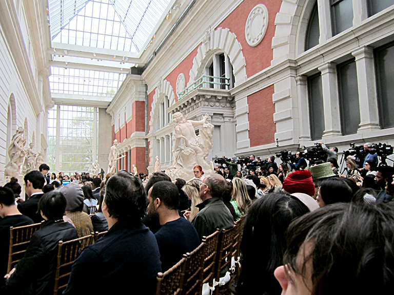 The press preview for “Manus x Machina: Fashion in an Age of Technology” drew international media to The Metropolitan Museum of Art May 2. Photograph by Mary Shustack.