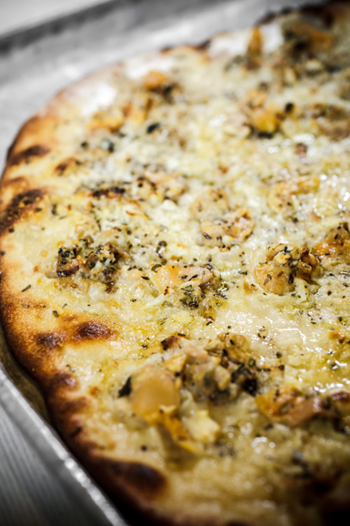 White clam pizza. Photograph courtesy Thomas McGovern Photography.