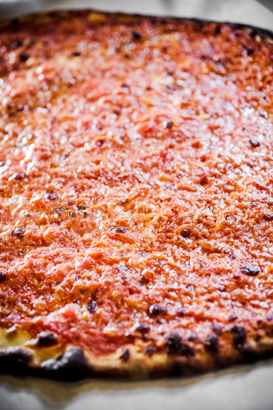 Traditional cheese pizza. Photograph courtesy Thomas McGovern Photography.