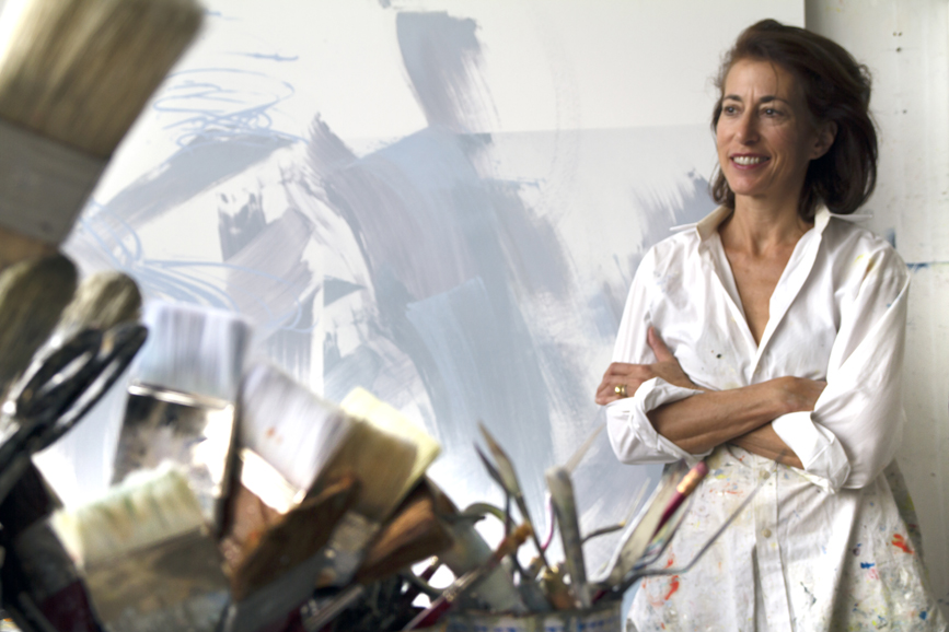 Jill Moser in her studio. 
Photograph by Lauren Pascarella. Photograph courtesy Jill Moser.
