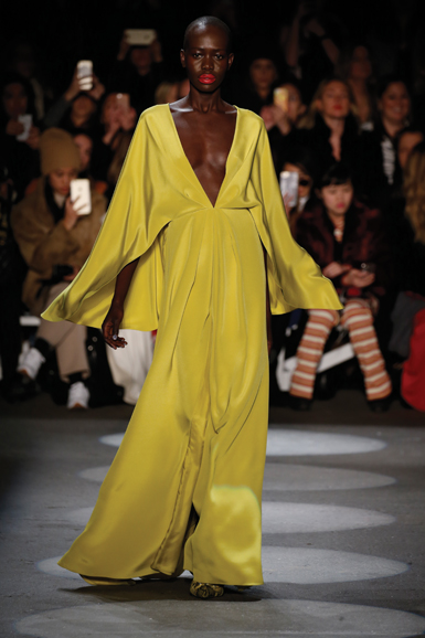 A silk wing-sleeve gown. Photograph courtesy Christian Siriano.