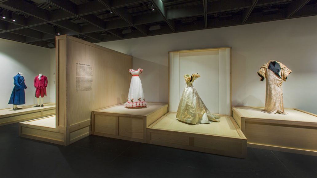 “Masterworks: Unpacking Fashion” continues through Feb. 5 in The Anna Wintour Costume Center at The Met Fifth Avenue. Gallery View, Nineteenth Century. © The Metropolitan Museum of Art.
