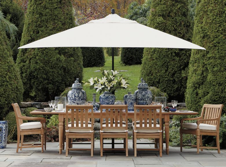 Millbrook from Ethan Allen has a vibe that’s one part English garden and one part West Indies lanai. Photograph courtesy Ethan Allen.