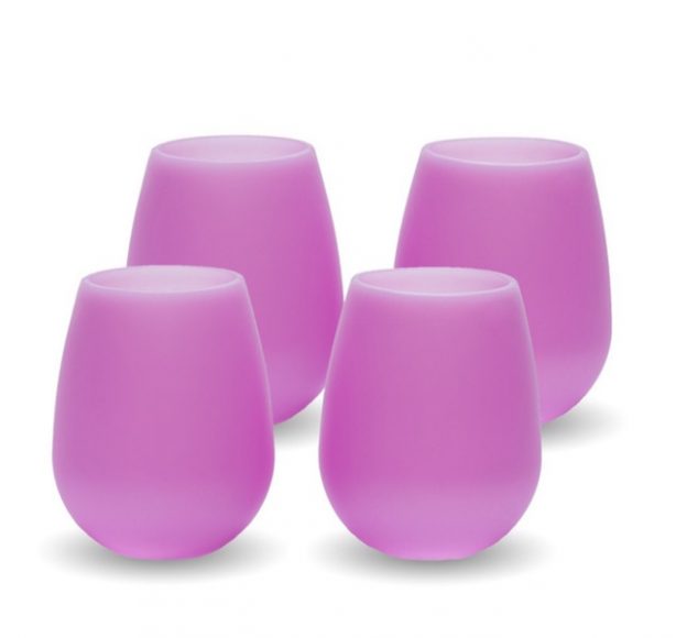 Portable silicone glasses from Bendiware make a unique hostess gift. Photograph courtesy Bendiware.