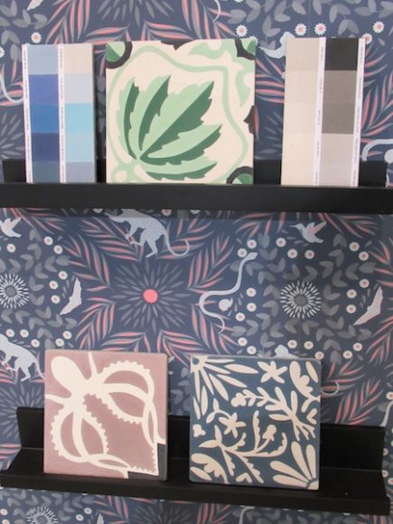 Brooklyn’s Grow House Grow showcases handmade wallpaper at ICFF. Photograph by Mary Shustack.