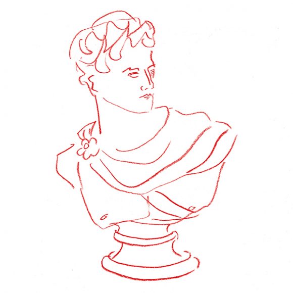 Luke Edward Hall’s “Bicester Bust Red.” Courtesy the artist.