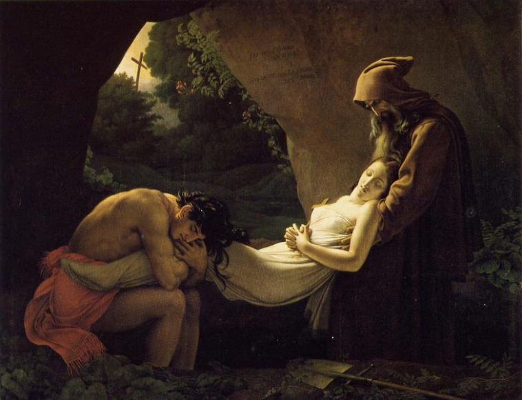 “The Funeral of Atala” (1808), oil on canvas. Musée du Louvre.