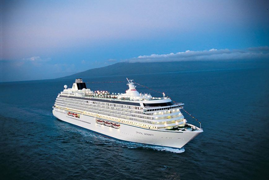 The Crystal Serenity. Photograph courtesy Crystal Cruises.