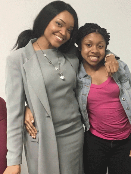Big Sister Cindy and Little Sister Bre’anna.
