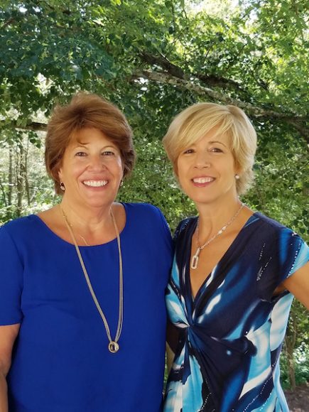 Roseann Benedict, left, and Nancy Carr, co-organizers of the Sip & Shop Girls’ Night Out Boutique.
