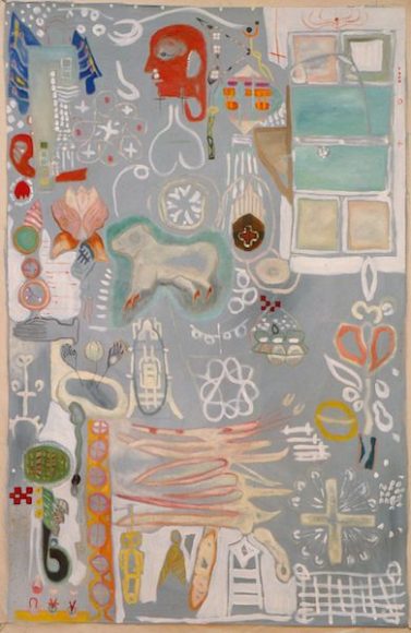 Vanessa H. Smith’s “Instant India,” oil on canvas. Courtesy CB Gallery.