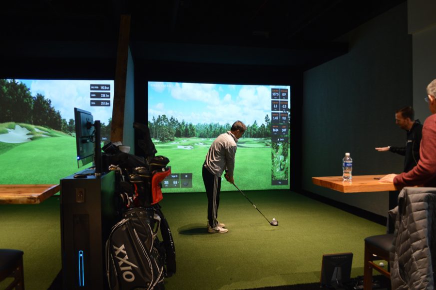You’ll find yourself shouting “Fore!” at the new Golf Lounge 18 at The Westchester in White Plains. Photographs by Peter Katz.