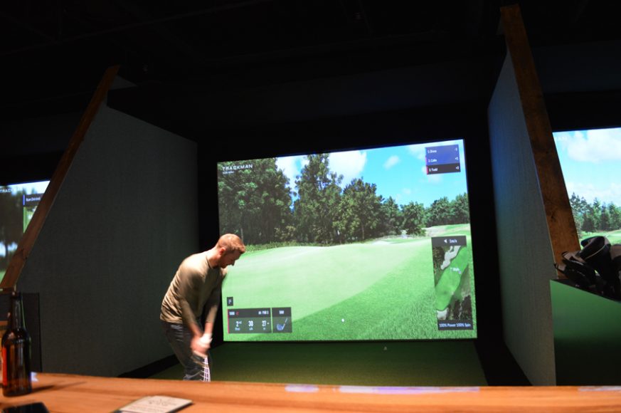 You’ll find yourself shouting “Fore!” at the new Golf Lounge 18 at The Westchester in White Plains. Photographs by Peter Katz.