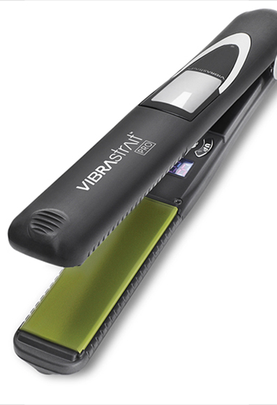 The Vibrastrait Pro vibrating flatiron by Beautopia features tourmaline ceramic plates.