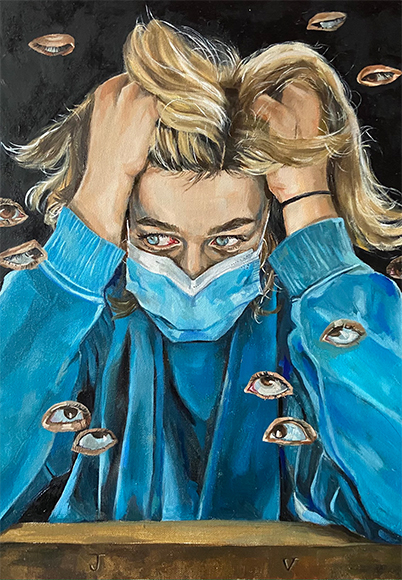Moli Ma’s “Bright Future,” St. Luke's School, Stamford, Grade 12, age 17. 