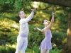 Likolani Brown and Russell Janzen from Tom Gold Dance in the summer garden at the Rockefeller Estate, Kykuit, in Pocantico Hills.