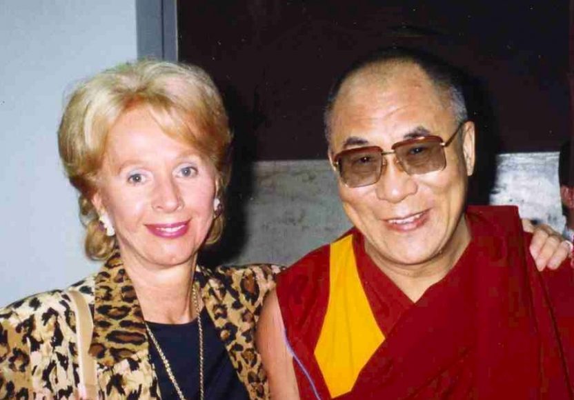 Audrey Topping and the Dalai Lama.