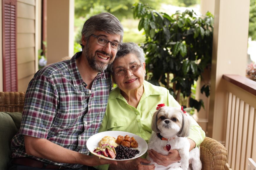 Host Mo Rocca and Lita Oliver on Cooking Channel's My Grandmother's Ravioli