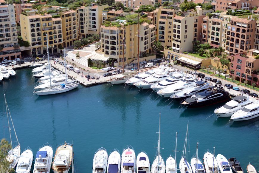 A view of the luxury boats in Monaco.