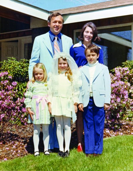 Gillibrand with her family on the day of her first Holy Communion. All personal photos as featured in “Off the Sidelines.”