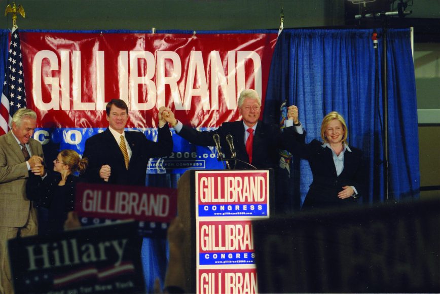 Gillibrand with from left, Congressman Mike McNulty and former President Bill Clinton.