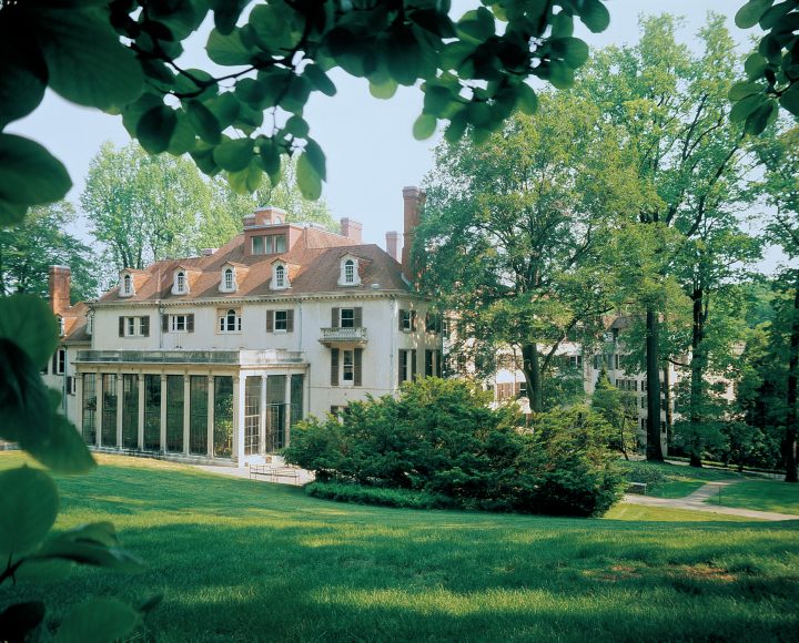 Exterior of the Winterthur Museum outside Wilmington, Del. containing the
period room interiors. Photograph courtesy Winterthur Museum.