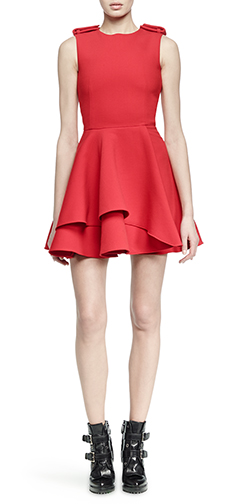 Alexander McQueen’s Scuba Fit-and-Flare Dress, ($2,295).