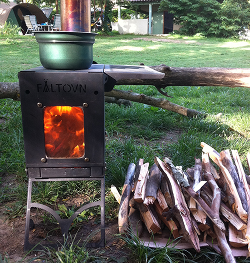 The Faltovn Camp Stove by Wittus Fire by Design. Photograph courtesy Wittus.