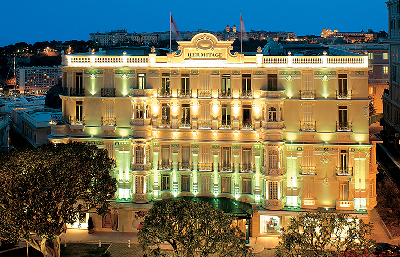 Hotel Hermitage façade. Copyright Monte-Carlo Société des Bains de Mer.