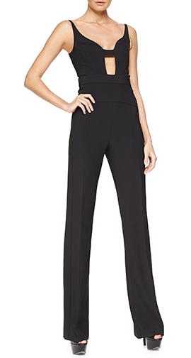 Narcisco Rodriguez’s Sleeveless Cutout Scuba Crepe Jumpsuit ($2,195).