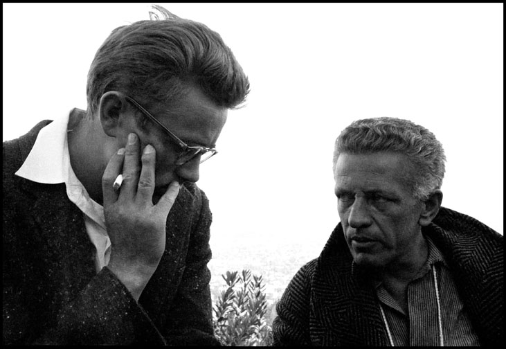 James Dean and Nicholas Ray during the filming of "Rebel Without a Cause." ©2015 Dennis Stock/Magnum Photos.
