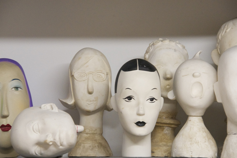 The museum exhibition recreates the Pucci mannequin studio.