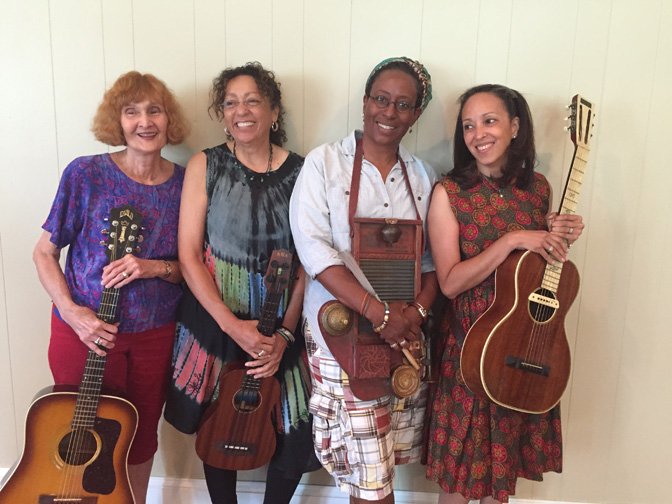 Piedmont Blues performers (left to right) Eleanor Ellis, Valerie Turner, Resa Gibbs and Jackie Merritt. Courtesy ArtsWestchester and thecountryblues.com.