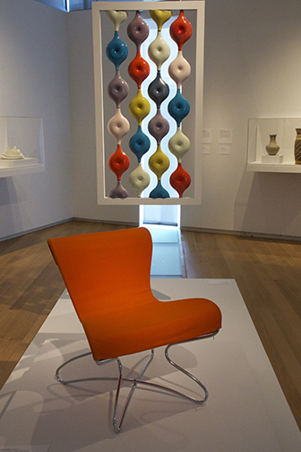 Eva Zeisel’s “Bellybutton” room divider prototype is featured at MAD in Manhattan. Photograph by Bob Rozycki.