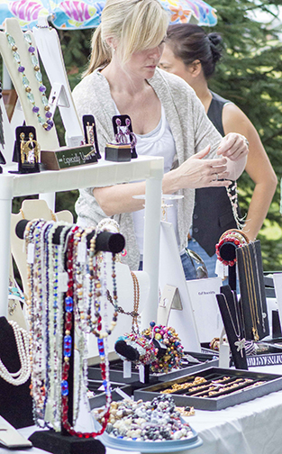 Vintage costume jewelry will be featured at the eighth annual Old-Fashioned Flea Market, set for Sept. 20 in Norwalk. Photograph by Sarah Grote Photography.