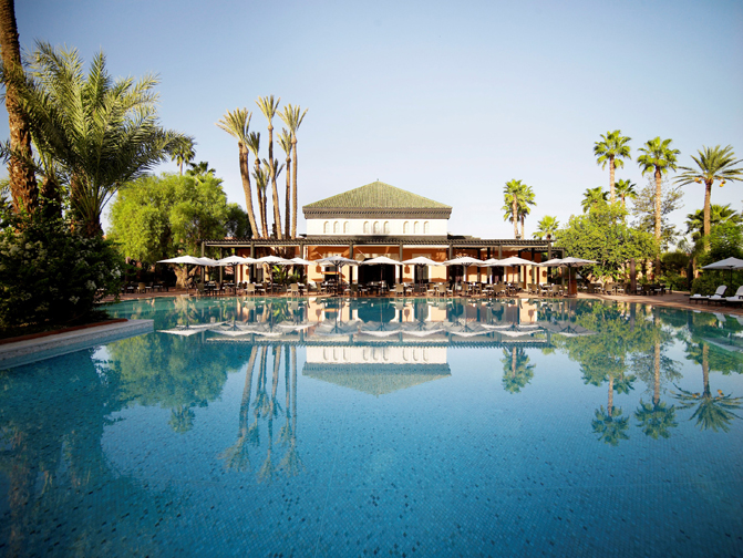 "The most beautiful swimming pool in North Africa." Courtesy La Mamounia.