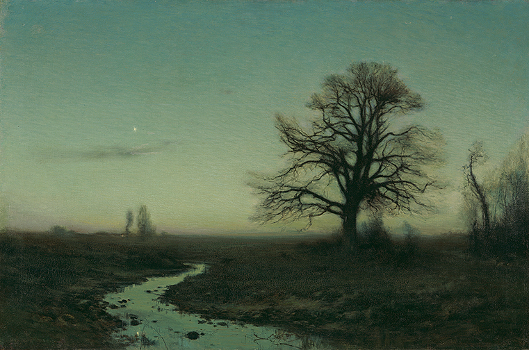 Charles Harold Davis’ “Evening” (1886), oil on canvas. Photograph by the Manoogian Foundation. Courtesy the Bruce Museum