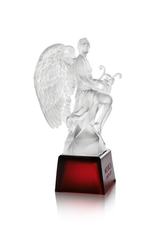 Cire Perdue Angel, a one-of-a-kind piece that will be auctioned off during Elton John's Academy Award party next February. Photograph courtesy of Lalique.