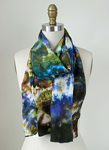 “Craft-Tastic” will feature creations such as this hand-dyed silk scarf by Jennifer Priebe of Park & Young. Photograph courtesy of Pelham Art Center.